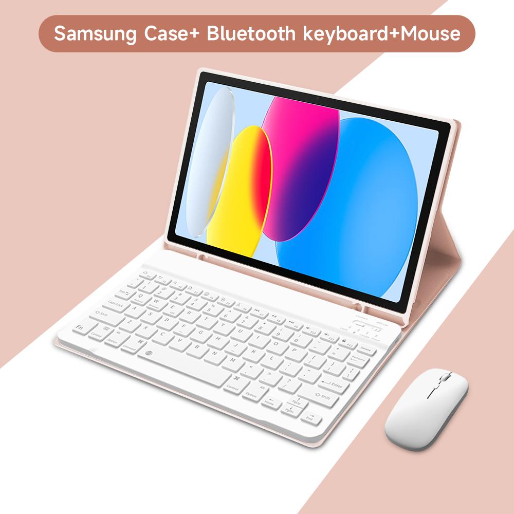 Keyboard Leather Case for Samsung Galaxy Tab A8 10.5 S6 Lite Tablet Cover for Samsung Tab 10.4 S7 S8 11 S7 Plus S7 S8 Wireless Bluetooth Keyboard
