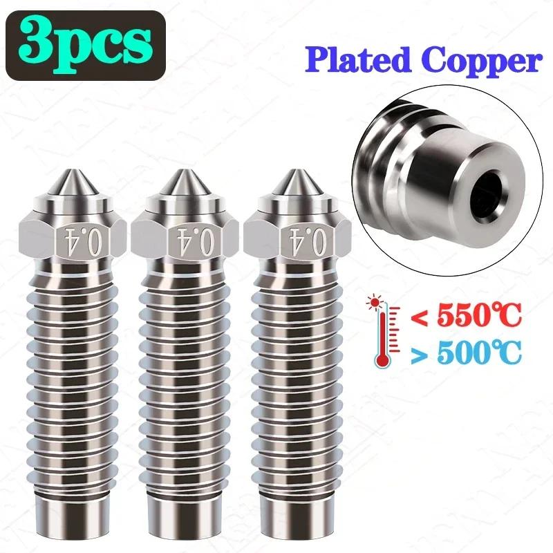 For Elegoo Neptune 4 Plus Nozzle Kit Elegoo Neptune 4 Max Nozzle 0.2 0.4 0.6 0.8 Copper Plated Hardened Steel High Accurate