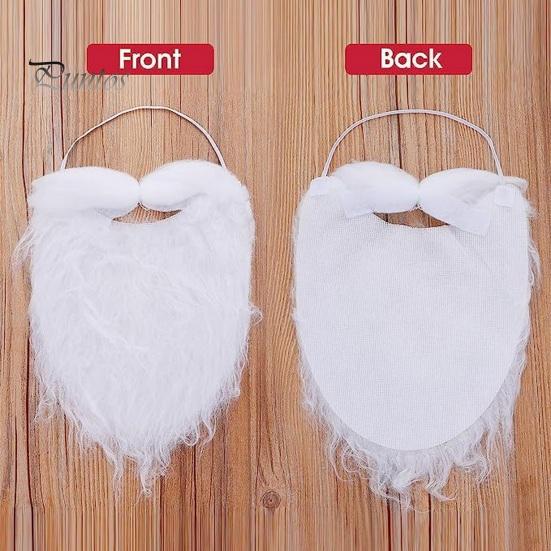 Santa Beard Costume White Fake Beard Christmas Santa Claus Gnome Cosplay Beard Party Dress-up Accessory for Adults And Teens