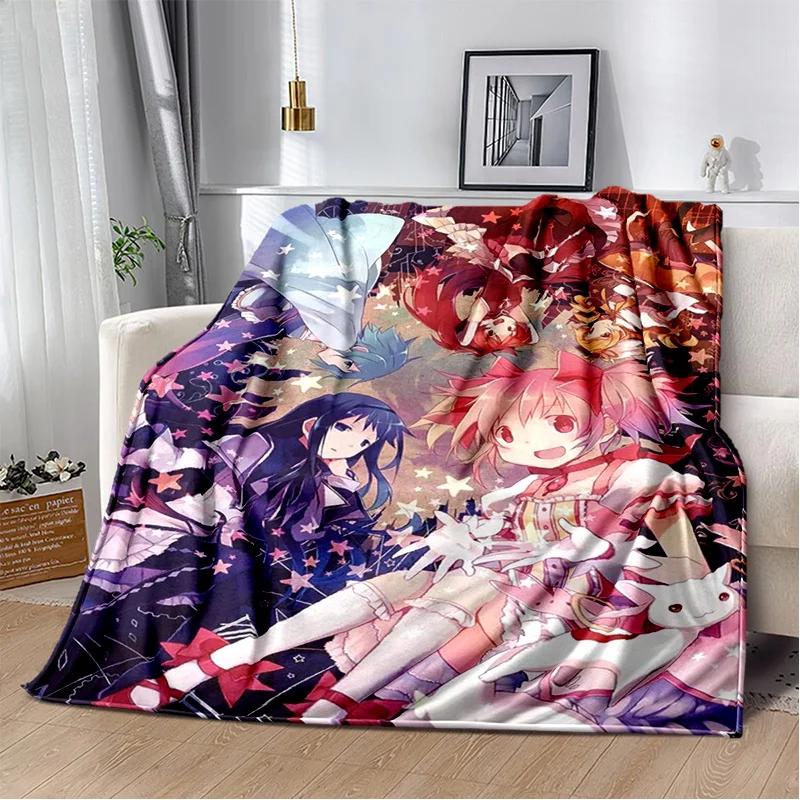 Одеяло с рисунком Puella Magi Madoka Magica, мягкое одеяло для дома, спальни, кровати, дивана, пикника, путешествия, офиса, детское одеяло