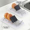 Anti-Slip Stainless Steel Soap Box W-Shaped Soap Holder Draining Soap Rack  Student Dormitory