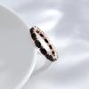 Gothic Style Full Black Zircon Fashion Women Rings Light Luxury Party Daily Jewelry