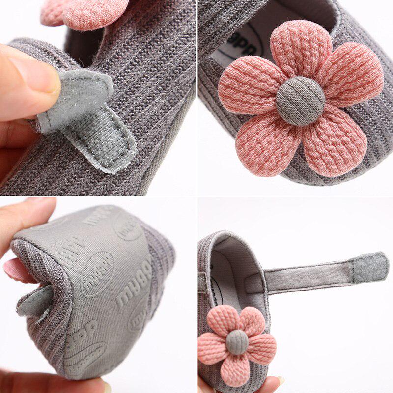Cute Flower Baby Girl Shoes Soft Sole Cotton Newborn Toddler Girl Shoes Non-Slip Infant Girls First Walkers Shoes Schoenen