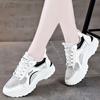 Дышащая папина обувь, женские летние маленькие белые туфли, женская повседневная спортивная обувь с сетчатой ​​поверхностью, большой размер