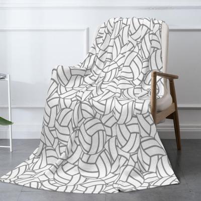 Фланелевый плед с принтом волейбола, покрывало, плед для сна, одеяло на спортивную тематику