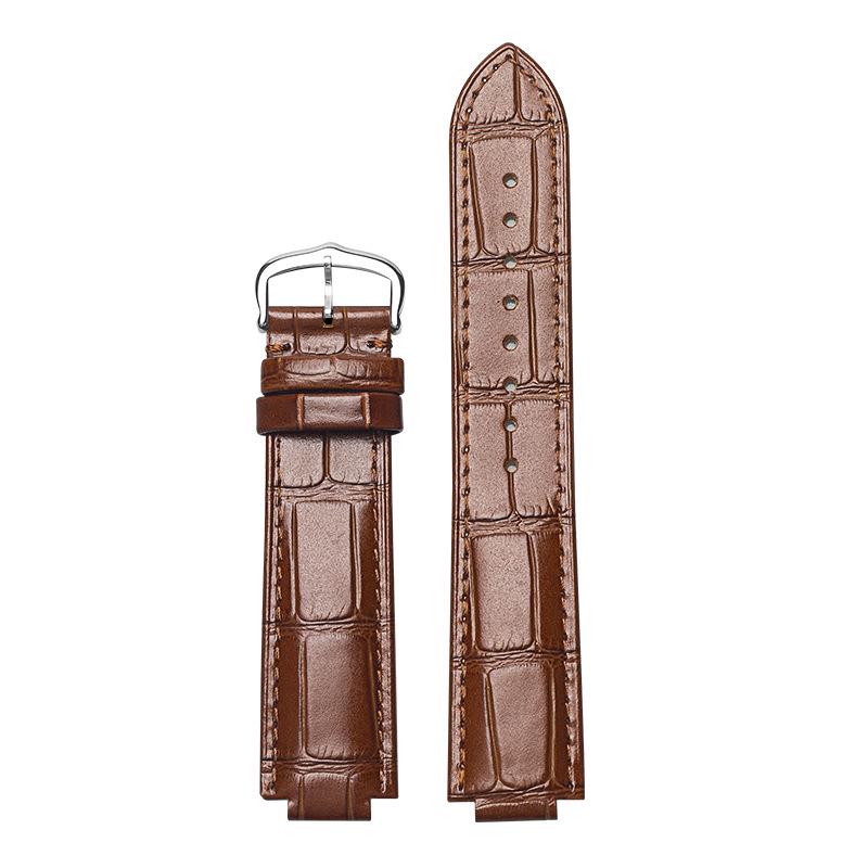 Синий воздушный шар водонепроницаемый ремешок для часов из натуральной кожи для мужчин и женщин - высококачественная коровья кожа, выпуклый интерфейс