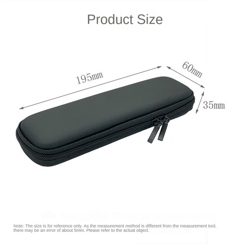 Pencil Box Lightweight Anti-drop Pen Box Black Hard Shell Headset Accessories Portable Pencil Case High Quality Leather Fabric