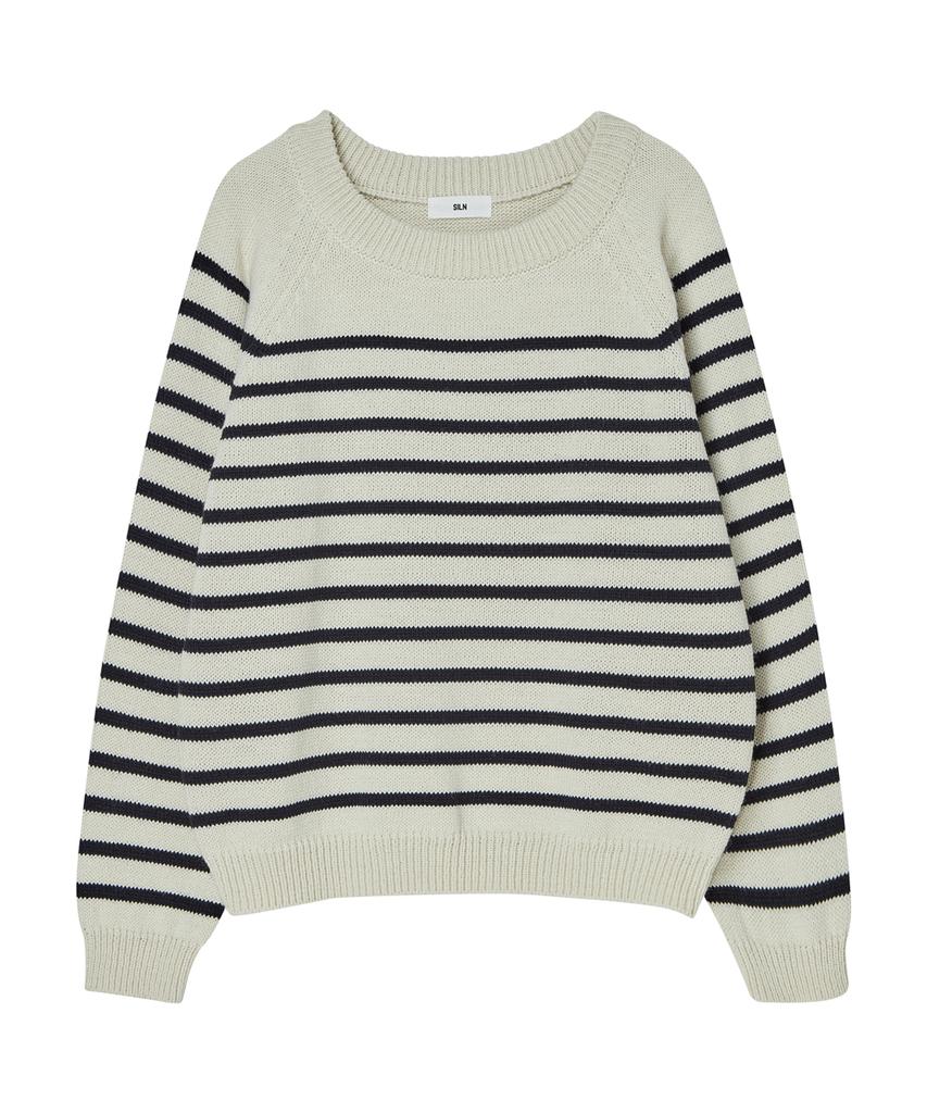 SILN Raglan Stripe Knit (Ivory)