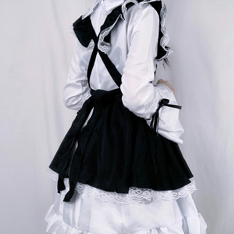 Women Maid Outfit Lolita Cosplay Cute Sexy Erotic Kawaii Cafe Costume Black White Men Uniform Apron Dress Cute
