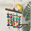 MultiPurpose Bird Chewing Climbing Block Puzzle Toy Natural Wood Perch Random Color Accessories For Parrots Beak Care