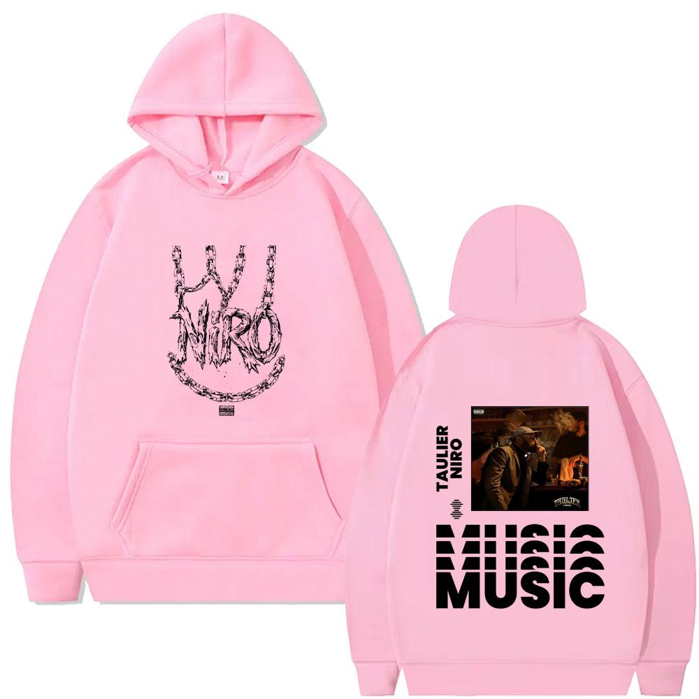 Rapper Niro Taulier Album Graphic Hoodie Men's Women's Rock Hooded Tracksuit Male Casual Fleece Pullover Hoodies
