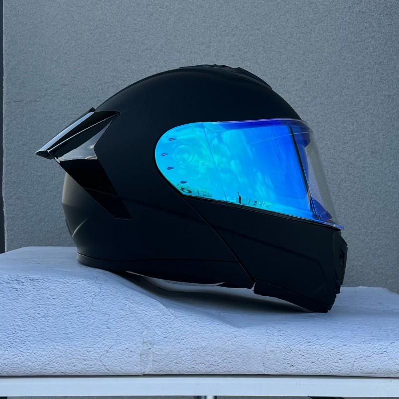 Flip-Up Motorcycle Helmet With Dual Visors ABS Full Face Men Women Scooter Riders
