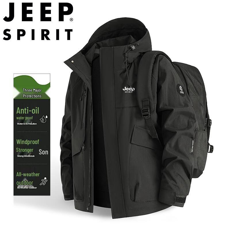 JEEP SPIRIT Мужская повседневная куртка с капюшоном для активного отдыха
