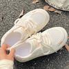 Fashion Concise Breathable Mesh Sports Shoes Women 2025 Beige Lace Up Lightweight Sneakers Woman Non Slip Platform Casual Shoes Mujer