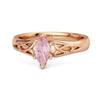 Celtic Pink Zirconia Women Wedding Ring 925 Sterling Silver Rose Gold Vermeil Trinity Knot Band Women Wedding Ring