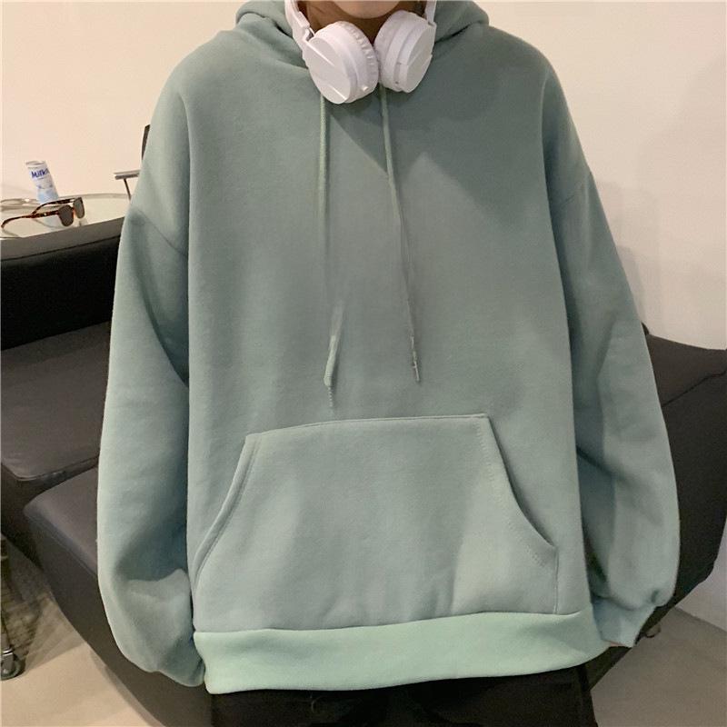Vintage Plush Thick Hooded Sweater: Women's Long-Sleeve Autumn/Winter Top