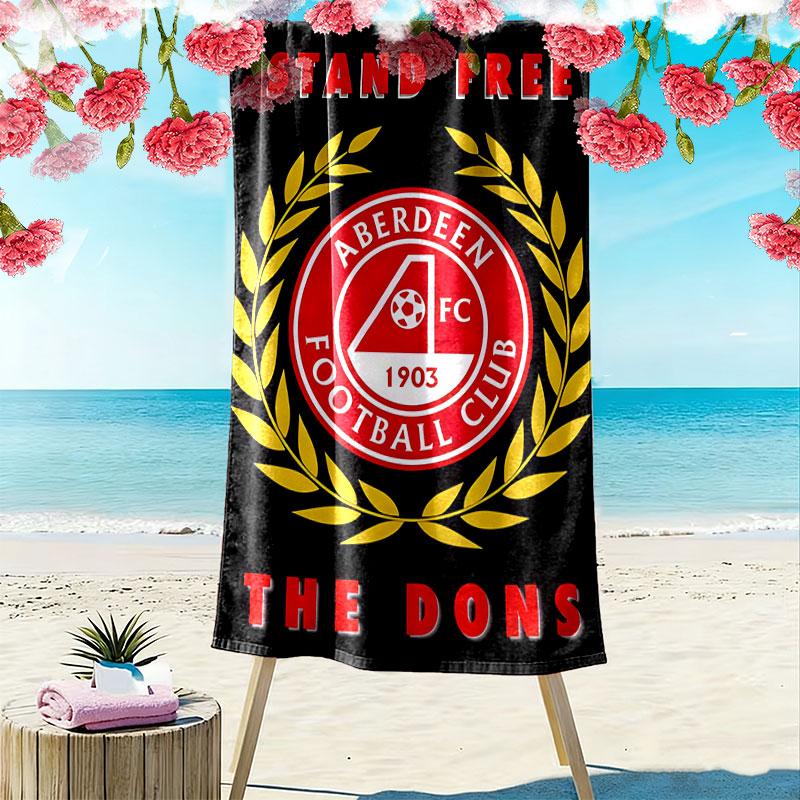 Aberdeen logo Print Beach Towel, Large Soft Quick Dry Towel for Beach Camping Swimming