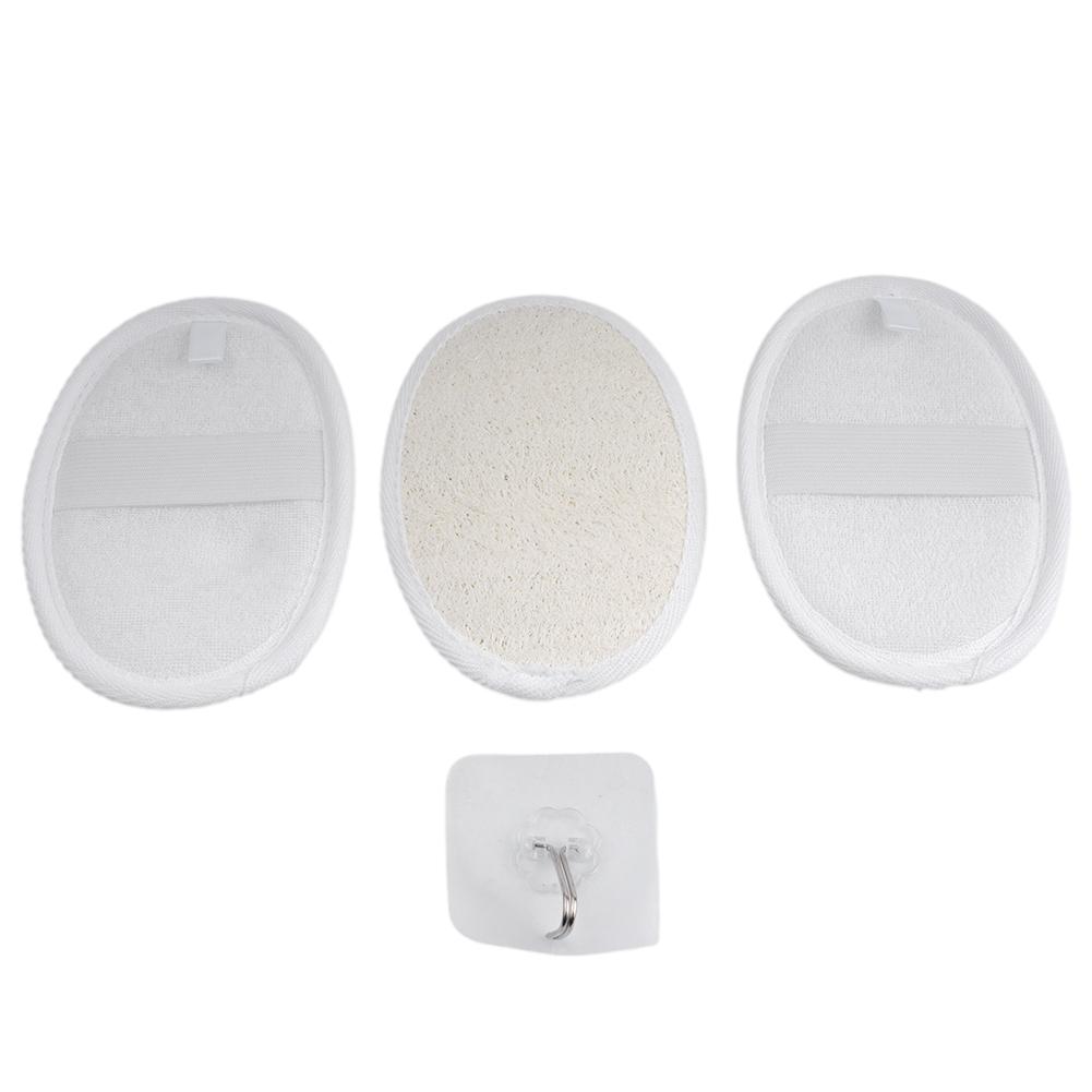 3pcs Bath Loofah Sponge Bath Wiping Shower Towel With Hook Exfoliate Deeply Clean Skin Remove Grease Dead Skin Shower Bathtub