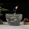 Jingdezhen Retro Goldfish Bowl: Large Ceramic Fish Tank with Water Lily and Lotus Design for Balcony or Courtyard