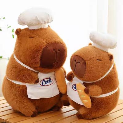Кукла-капибара Baker Capybara, креативная плюшевая игрушка Chef Kapibala, большая подушка для сна Ragdoll