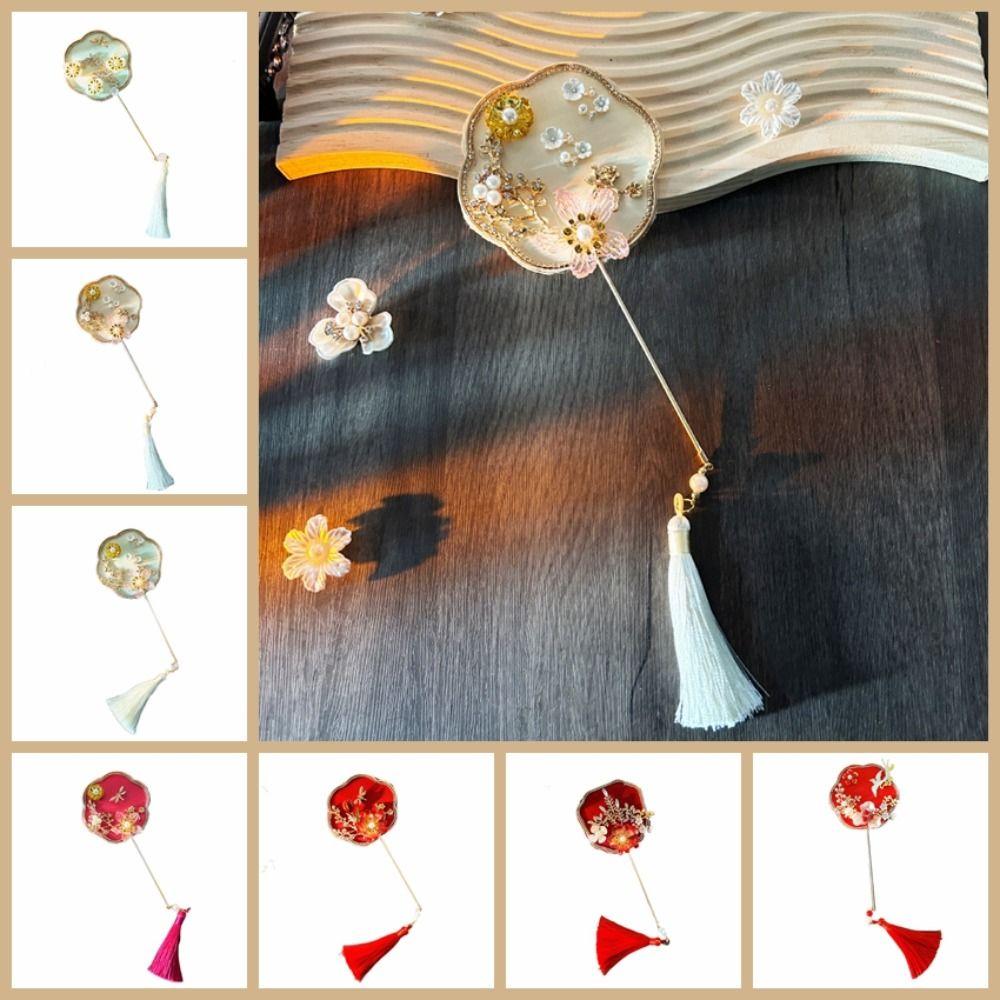 Chinese Style Mini Chinese Fan Tassels Chinese Silk Fan Bridal Group Fan Chinese Wedding
