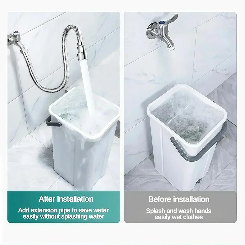 Универсальный удлинитель для смесителя 13-50 см из нержавеющей стали с вращением на 360° для кухни, ванной комнаты, раковины, брызгозащищенная насадка-аэратор, удлинительный шланг