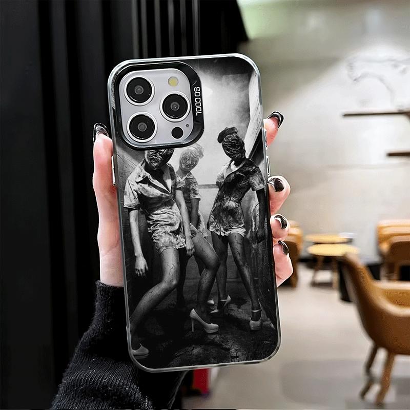 Ударопрочный чехол для телефона с темой Silent Hill Horror для iPhone 17 Air 16 16E 15 Pro Max 14 Plus 13 Mini 12 Задняя крышка Противоударный Funda