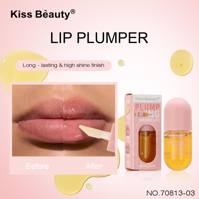 Kissbeauty Капсулы с узором для губ с эффектом осветления, Эссенция-масло для улучшения губ, Эссенция для ухода за губами, Увлажняющий бальзам для губ