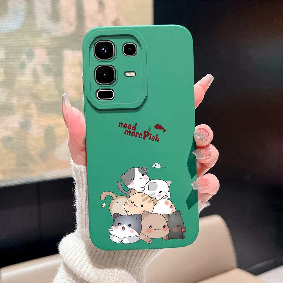 Чехол для Infinix Note 50 Pro Plus 50x 50s 4G 5G Милый Мультяшный Дизайн с Динозавром Ударопрочный Мягкий Силиконовый Бампер Задняя Крышка Fundas