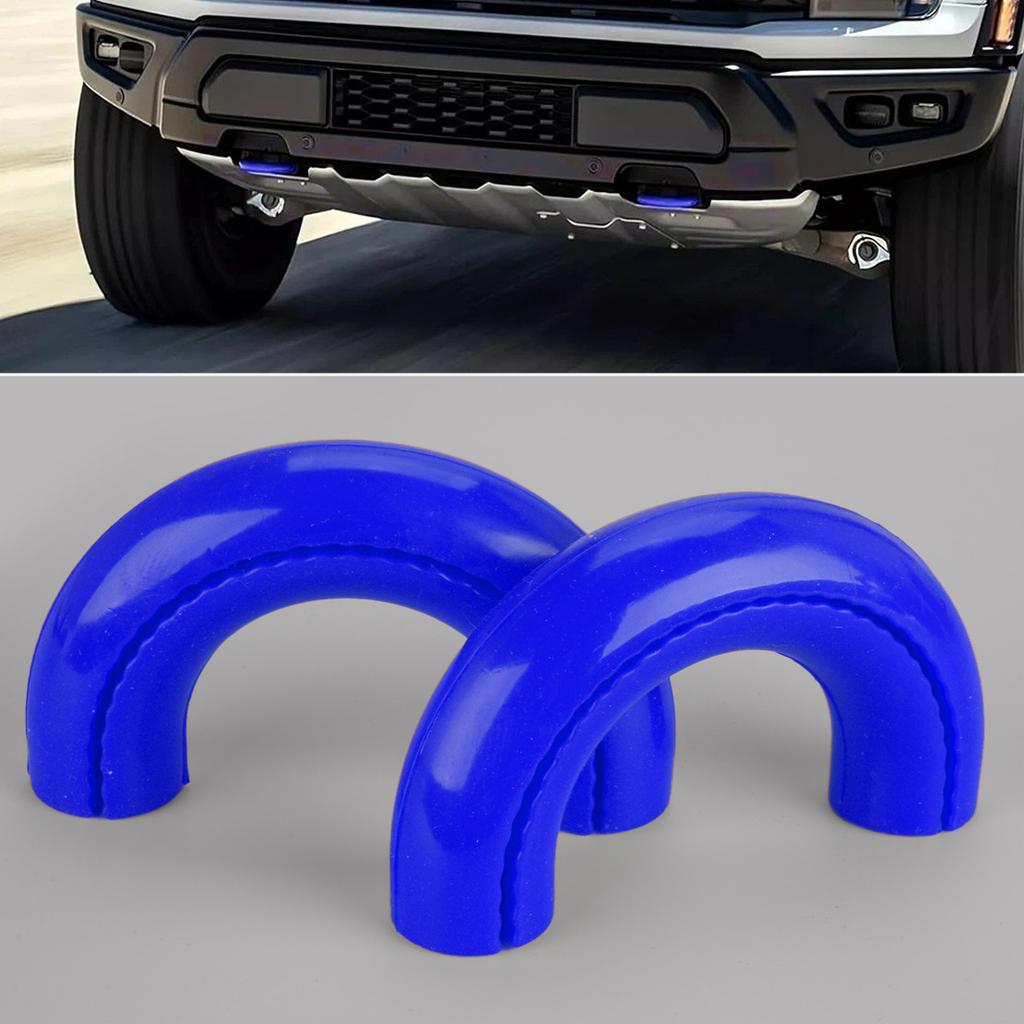 2pcs Blue Front Tow Hook Protect Cover Case Fit For Ford Ranger 2023 2024 2025