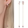 [Onm] Onm Flower Rose Gold Needle Drop Twist Gold Gift for Women (39919955)