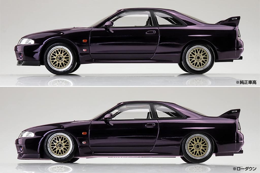 Aoshima Bunka Kyozai The Snap Kit Series Nissan R33 Skyline Custom Wheels Plastic Model Co., Ltd. (AOSHIMA) 1/32 GT-R (Midnight Purple) Pre-Colored