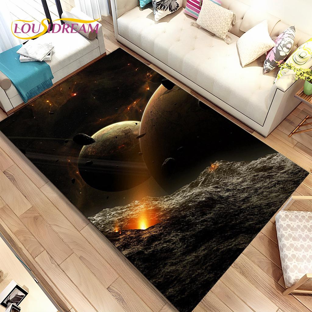 3D Космос Фиксированные Звезды Галактика Земля Коврик, Коврик для Дома Гостиная Спальня Диван Коврик Декор, Детский Нескользящий Коврик HD