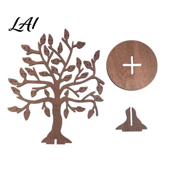 Decorative Jewelry Stand Earring Holder Tree Rustic Wooden Display Stand Tree for Dressing Table Shape Organizer Necklaces Earrings Vanity Storage