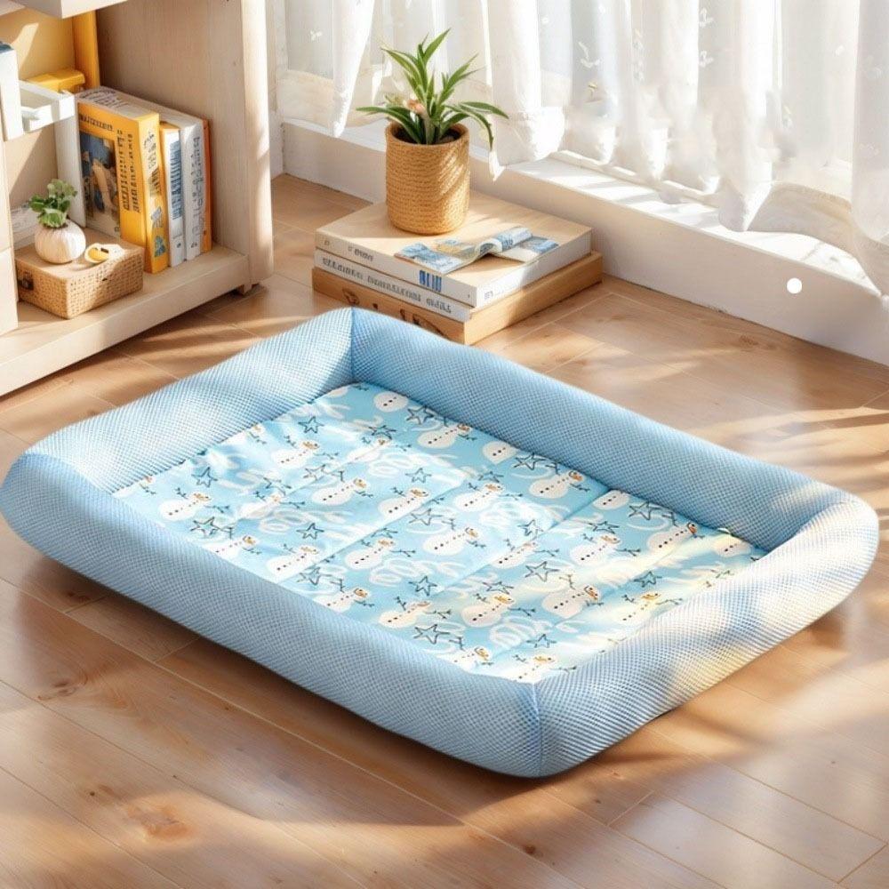 Square Pet Cooling Mat Breathable Dog Cat Beds Pet Supplies Cooling Puppy Bed Indoor/Outdoor