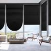 Self-adhesive Pleated Curtain Half Blackout Windows Blinds Privacy Light Control Curtain for Balcony Bedroom Living Room RV