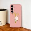 Чехол-буква с цветами для Samsung S26 Ultra Чехол для Samsung S26 Plus Задняя крышка Мягкий жидкий силикон Fundas для Galaxy S 26