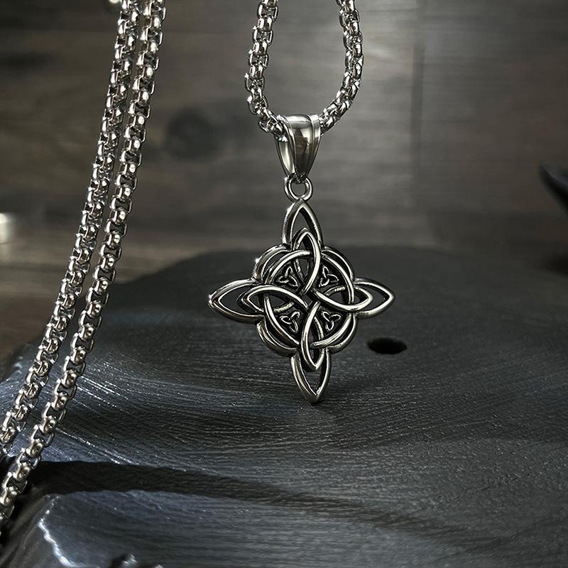 Винтажное ожерелье с подвеской в виде ведьминого узла, панк-колье с кельтским узлом, мужские и женские ювелирные изделия, аксессуары, подарок