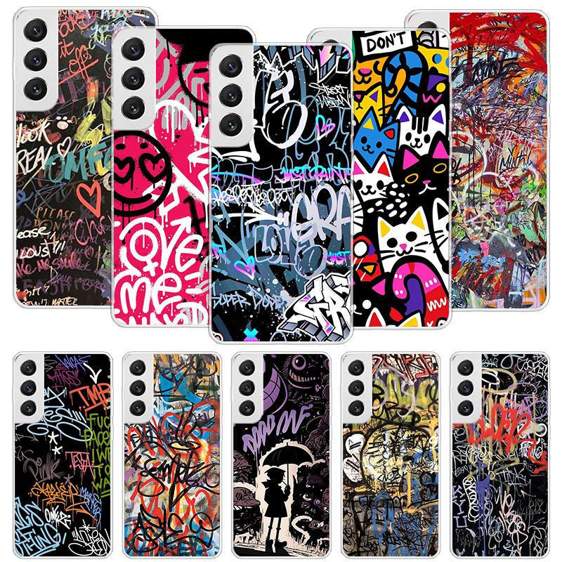 Graffiti Fashion Cool Phone Case For Samsung Galaxy S26 S25 Edge S24 S23 FE S22 Ultra S21 Plus S20 + Fundas Cover Coque Galaxy S