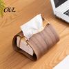 Sturdy Storage Box Wooden Tissue Holder, Rectangular Decorative Paper Napkin Dispenser, Bedroom Cover Organizer, for Office Desk Home Decor Dormitory