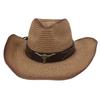 Тибетские мужские и женские цилиндры Пограничная внешняя торговля Ветрозащитная веревка Весна и лето Богемный Западный Ковбойская соломенная шляпа