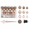 Maison Exclusive - Arbre de Noël artificiel pré-éclairé et boules blanc 120 cm PVC