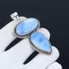 Подвеска из натурального драгоценного камня Owyhee Opal, ручная работа, серебро 925 пробы, подвеска с двумя камнями, праздничный подарок для нее, ювелирные изделия для особых случаев