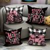 1pc Black Pink Halloween Cushion Cover Pumpkin Printed Washable Cover Halloween Themed Party Living Room Bedroom Decoration