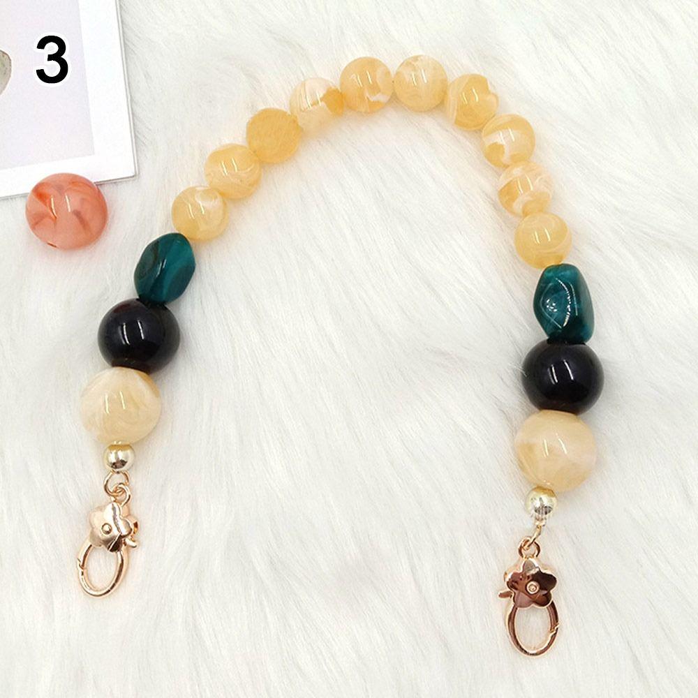 DIY Retro Handbag Chain Colorful Replaceable Bags Belt Resin Extension Bead Chain Phone Case Accessories