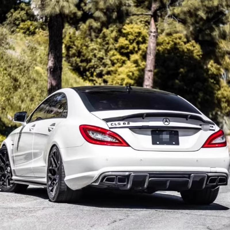 Для Mercedes CLS Class W218 C218 CLS63 AMG 2012-2017 Углепластиковый задний спойлер-крыло стиля R, накладка на крышку багажника, спойлер для стайлинга автомобиля