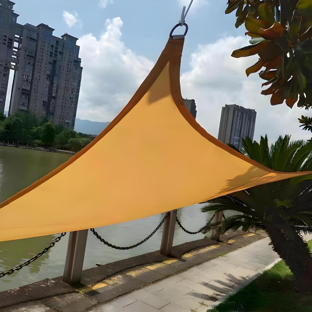 Garden sun sail waterproof shade balcony terrace beige 4m