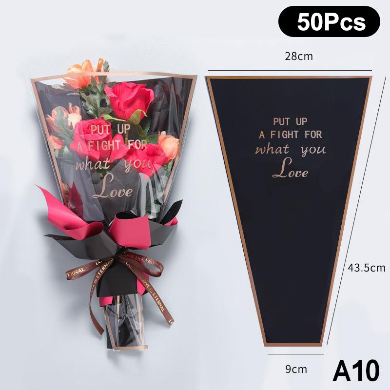 20/30/50 шт. Цветные обертки для цветов Прозрачный пакет для букета Обертка для цветов Водонепроницаемая DIY Подарок Цветочный декор