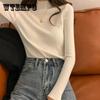 Autumn and Winter Sweater Women's Half Turtleneck All-match Pullover Slim Fit and Thin Inner Layer Bottoming Knitted Sweater Top