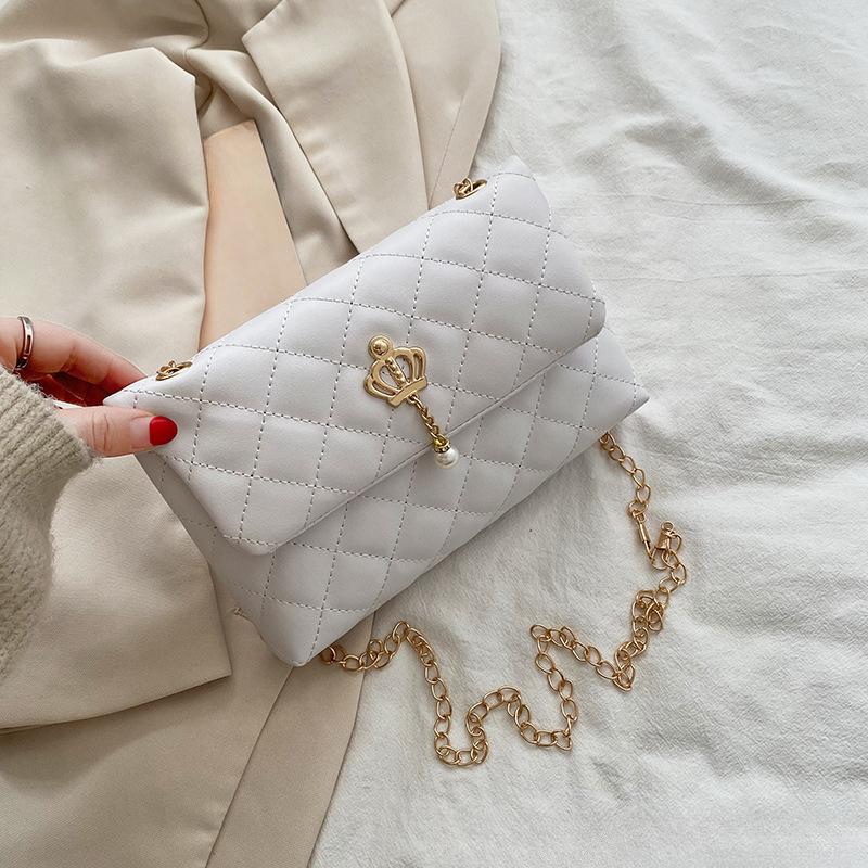 Вышитая сумка на цепочке через плечо Новая стильная сумка для женщин Щедрая и модная Простая квадратная сумка